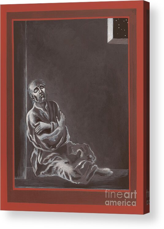  St John Of The Cross In The Dark Night Of The Soul Acrylic Print featuring the painting St John of the Cross in the Dark Night of the Soul 290 by William Hart McNichols