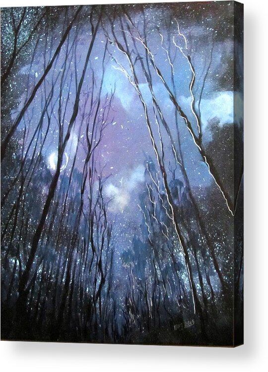 Landscape Acrylic Print featuring the painting Starlight by Barbara O'Toole