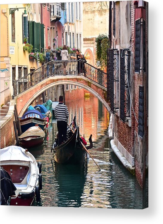 Venice Acrylic Print featuring the photograph Stereotypical Venice Photo by Frozen in Time Fine Art Photography