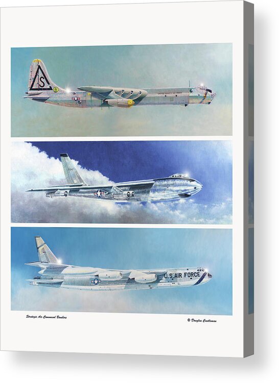 Aviation Art Acrylic Print featuring the painting Strategic Air Command Bombers by Douglas Castleman
