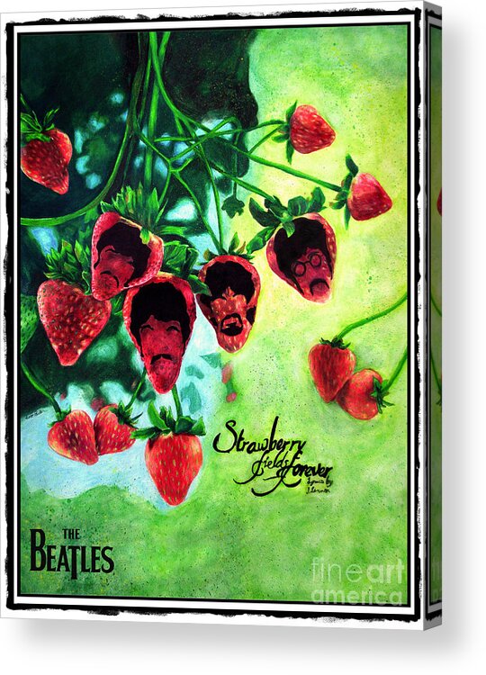 Strawberry Fields Acrylic Print featuring the drawing Strawberry Fields 1 by Scott Parker