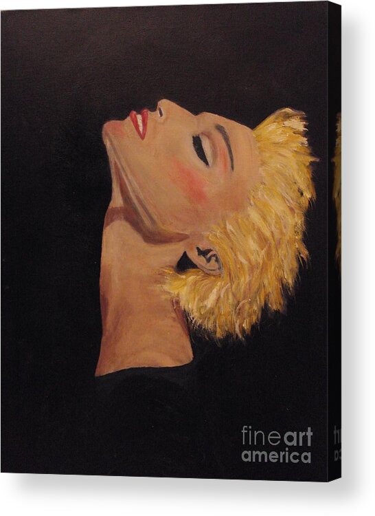 A-fine-art-oil Acrylic Print featuring the painting Strike A Pose 1 by Catalina Walker