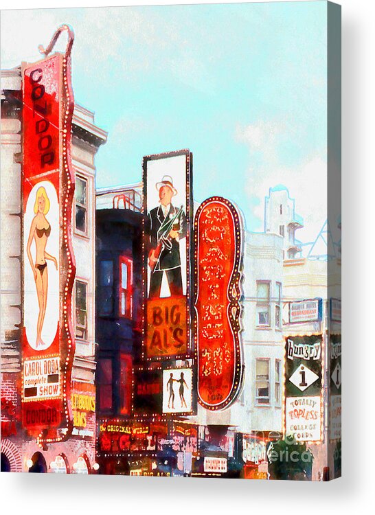 Wingsdomain Acrylic Print featuring the photograph Strip Club Carol Doda Broadway San Francisco 20150127wcstyle ver by San Francisco