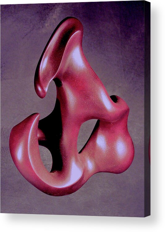 Sculpture Acrylic Print featuring the sculpture Structured Flame by Lonnie Tapia