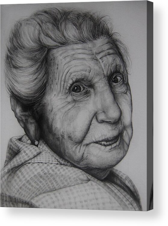 Senior Acrylic Print featuring the drawing Such Is Life by Jean Cormier
