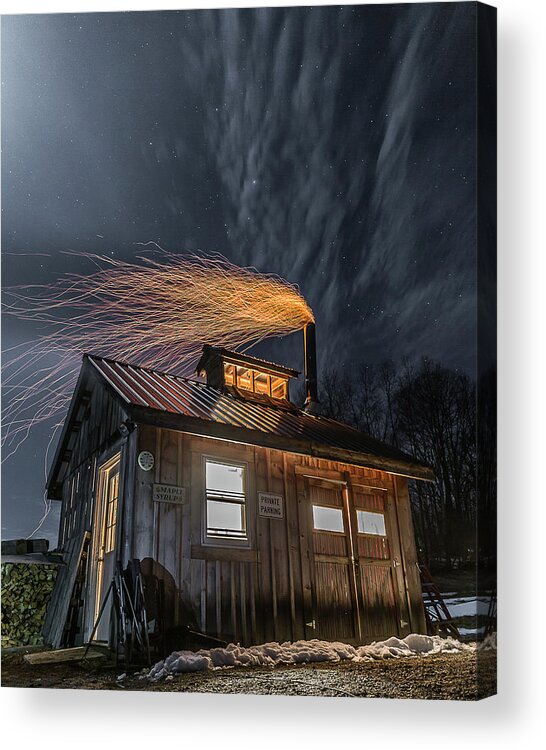 Vermont Acrylic Print featuring the photograph Sugarhouse 2017 by Tim Kirchoff