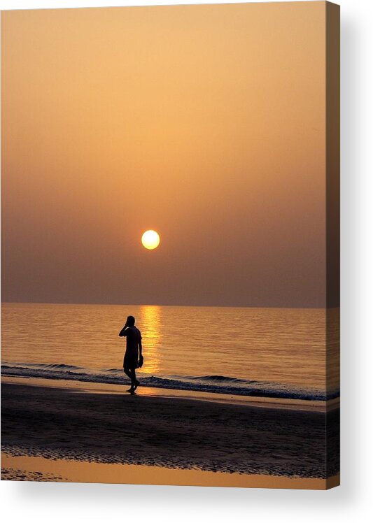 Seascapes Acrylic Print featuring the photograph Sunset Reflections by Sunaina Serna Ahluwalia