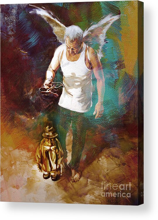 Surreal Acrylic Print featuring the painting Surreal Art by Gull G