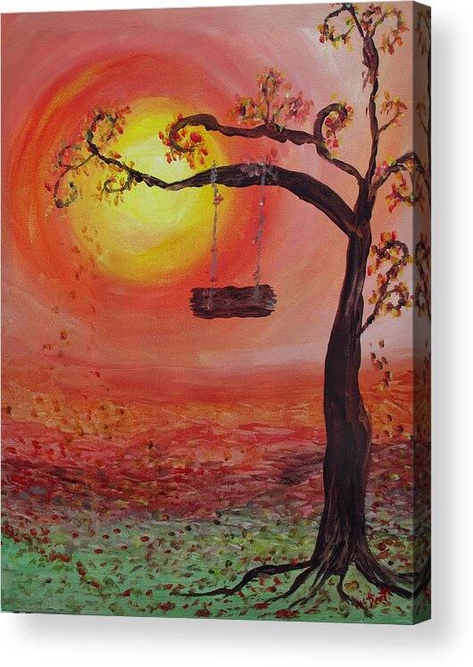 Tree Acrylic Print featuring the photograph Swing into Autumn by Barbara McDevitt