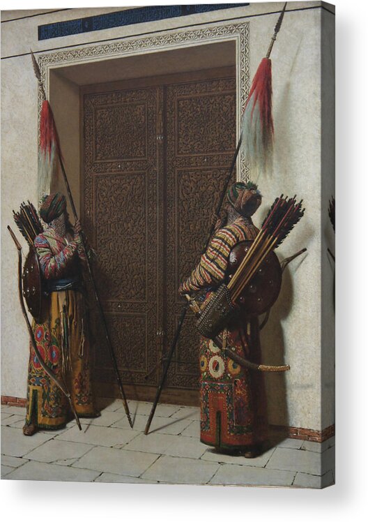 “tamerian’s Doors Acrylic Print featuring the painting Tamerians Doors by Vasily Vereshchagin