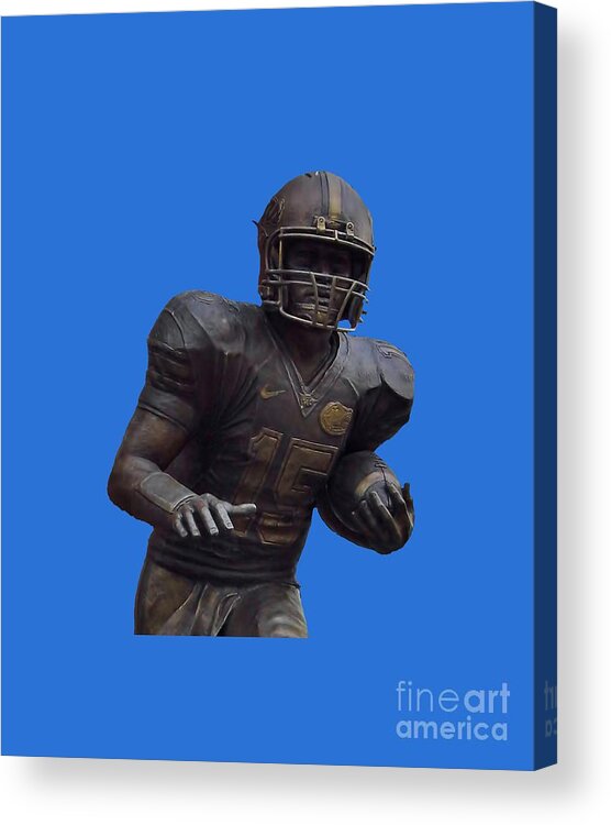 Tebow Acrylic Print featuring the photograph Tebow Transparent For Customization by D Hackett
