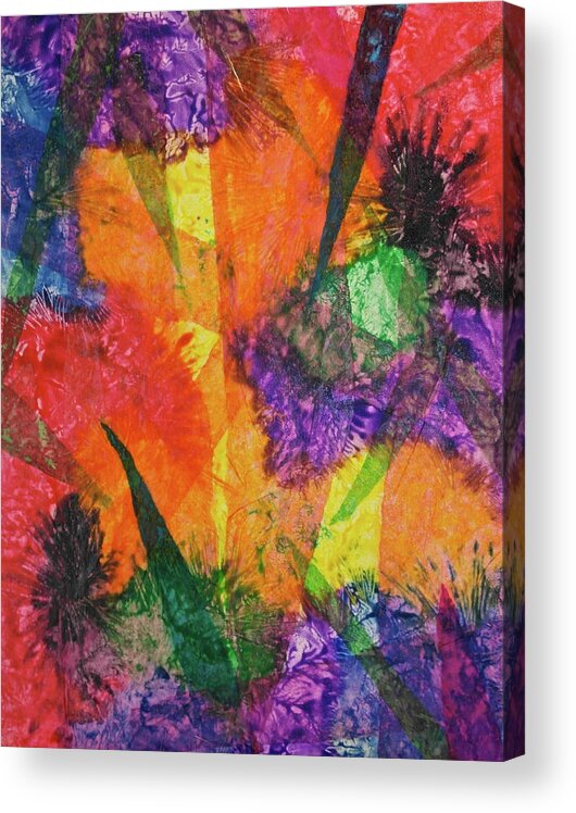 Colors Acrylic Print featuring the mixed media Texture Garden by Michele Myers