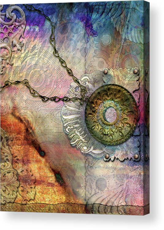 Textured Past Acrylic Print featuring the digital art Textured Past by Linda Carruth