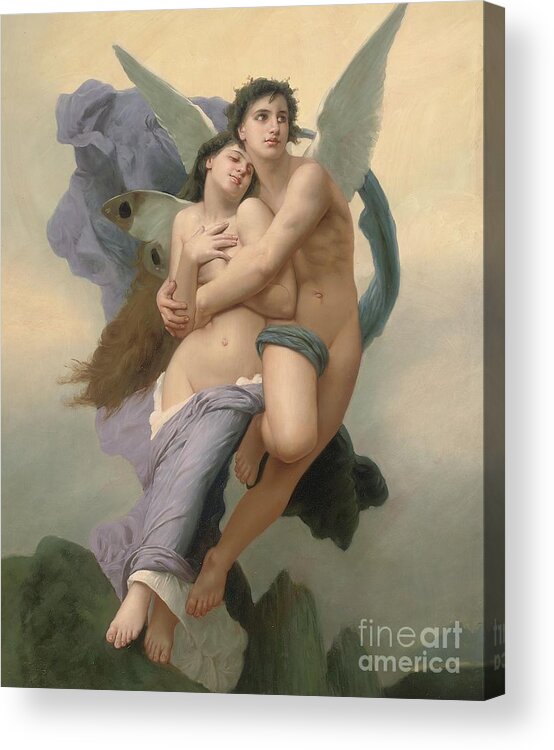 William-adolphe Bouguereau Acrylic Print featuring the painting The Abduction of Psyche by William-Adolphe Bouguereau
