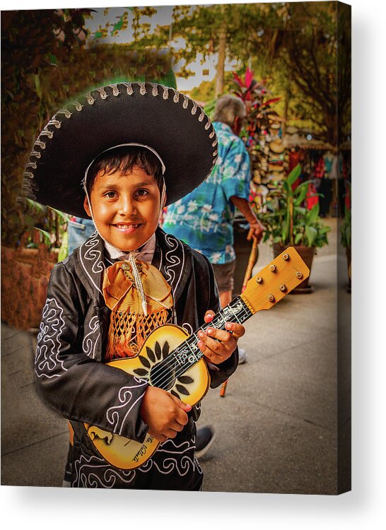 Bahia Acrylic Print featuring the photograph The Apprentice Mariachi by Paul LeSage