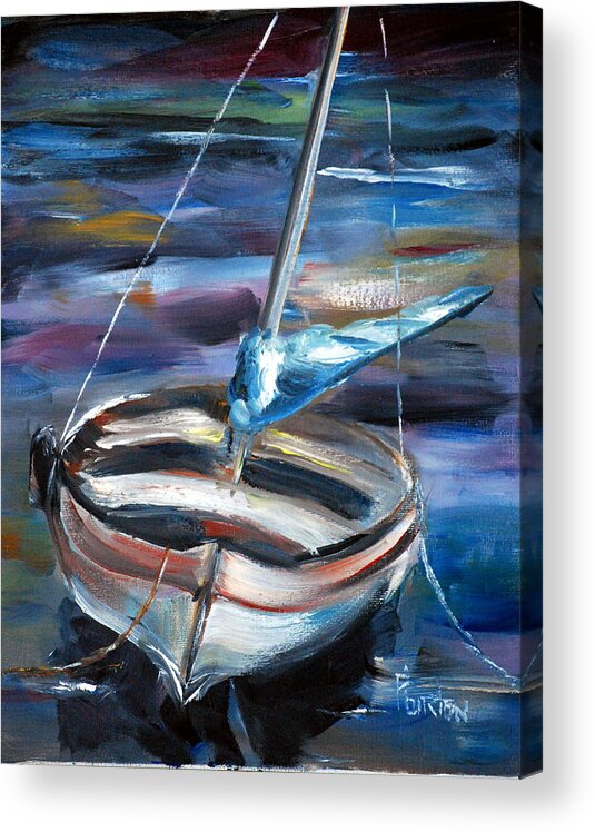 Boat Acrylic Print featuring the painting The Boat by Phil Burton