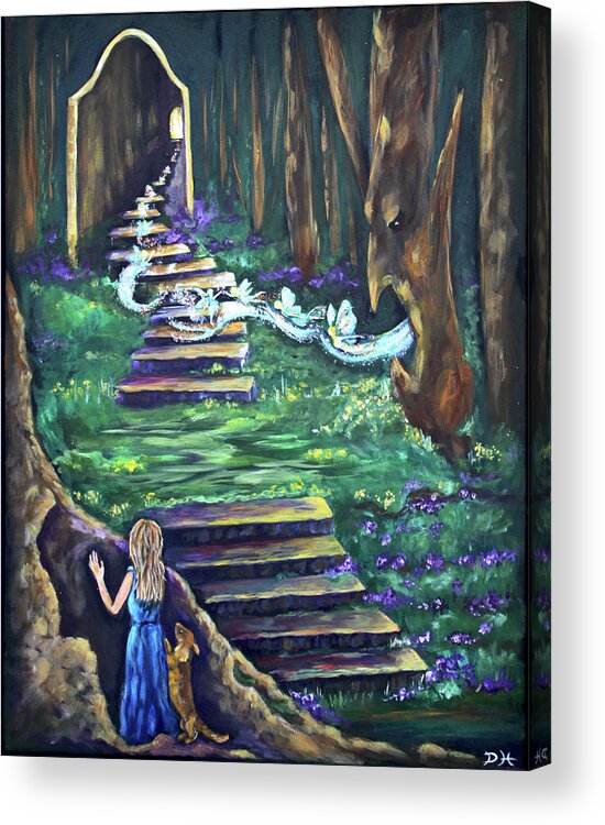 Fairy Acrylic Print featuring the painting The Faery Gate by Diana Haronis