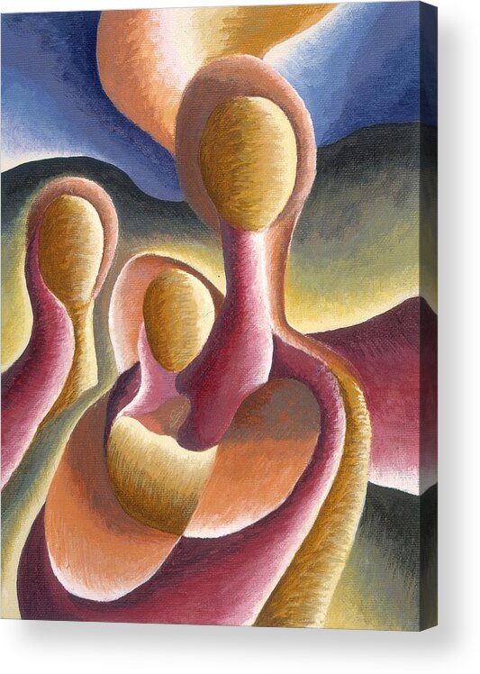 Family Acrylic Print featuring the painting The Family by Alan Kenny