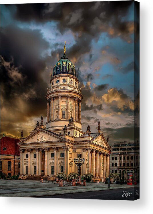 Endre Acrylic Print featuring the photograph The French Church 3 by Endre Balogh