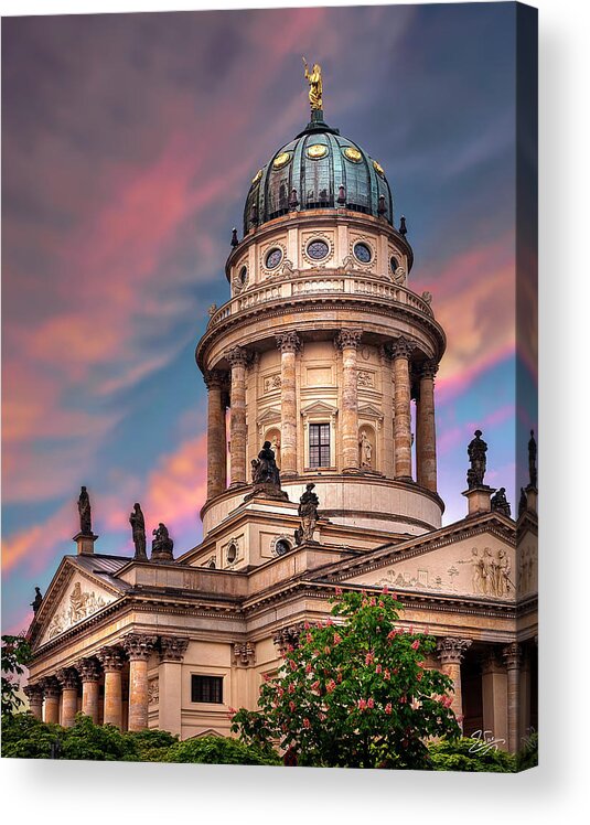 Endre Acrylic Print featuring the photograph The French Church in Berlin 2 by Endre Balogh