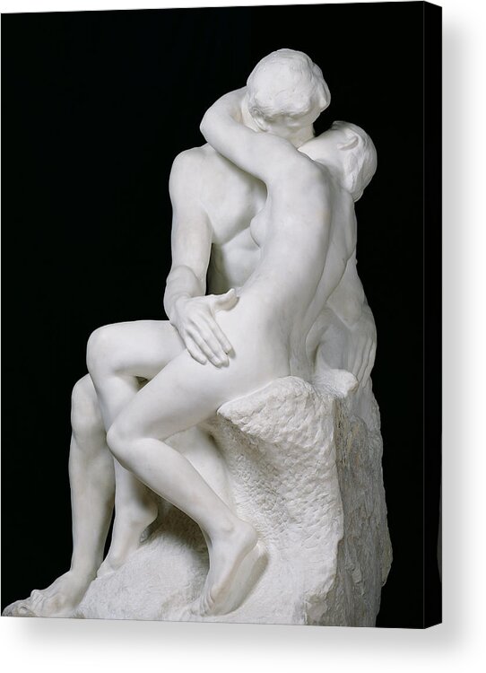 Rodin Acrylic Print featuring the photograph The Kiss by Auguste Rodin