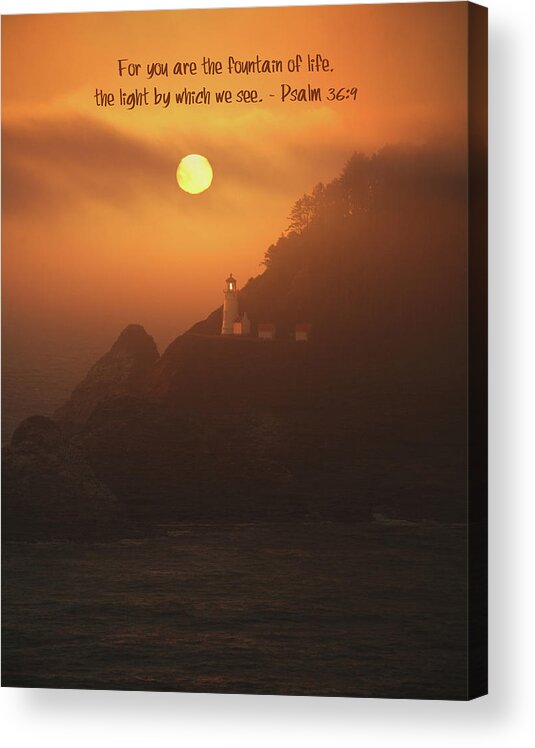 Poster Acrylic Print featuring the photograph The Light by Bonnie Bruno