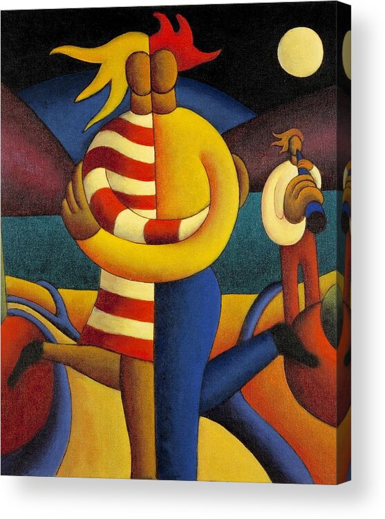 Lovers Acrylic Print featuring the painting The Lovers Seranade by Alan Kenny