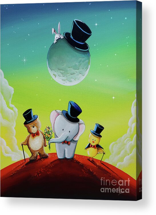 Magic Acrylic Print featuring the painting The Magicians by Cindy Thornton