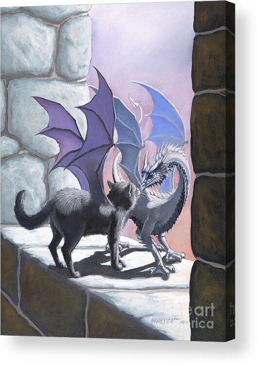 Fantasy Acrylic Print featuring the painting The Meeting by Stanley Morrison