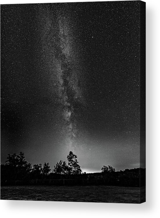 Forks Of The Credit Acrylic Print featuring the photograph The Milky Way - A Summer Thought bw by Steve Harrington