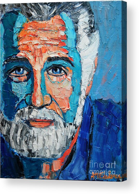 The Acrylic Print featuring the painting The Most Interesting Man In The World by Ana Maria Edulescu