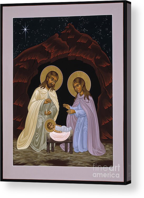 The Nativity Of Our Lord Jesus Christ Acrylic Print featuring the painting The Nativity of Our Lord Jesus Christ 034 by William Hart McNichols