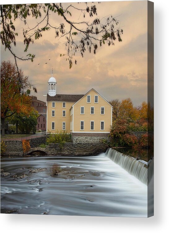 Mill Acrylic Print featuring the photograph The Old Slater Mill by Robin-Lee Vieira