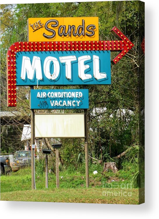 The Sands Motel Acrylic Print featuring the photograph The Sands Motel by Tim Townsend