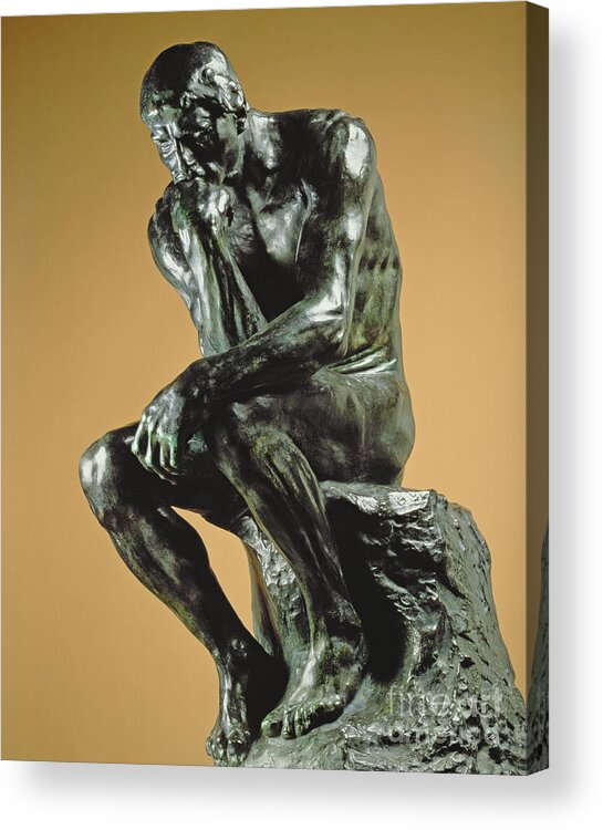 The Thinker Acrylic Print featuring the photograph The Thinker by Auguste Rodin