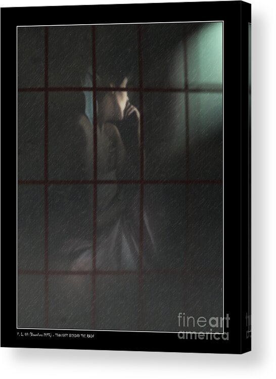 Wet Acrylic Print featuring the digital art Thoughts Behind The Rain by Pedro L Gili