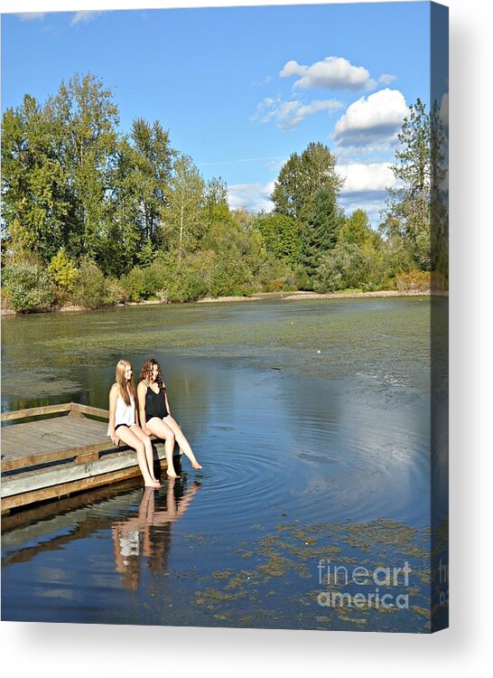 Water Acrylic Print featuring the photograph Toes in the water by Mindy Bench