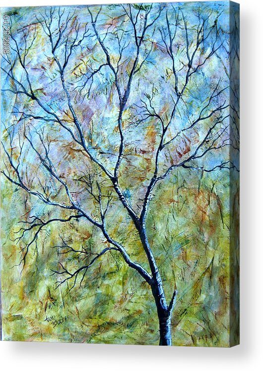  Acrylic Print featuring the painting Tree number two by Tami Booher