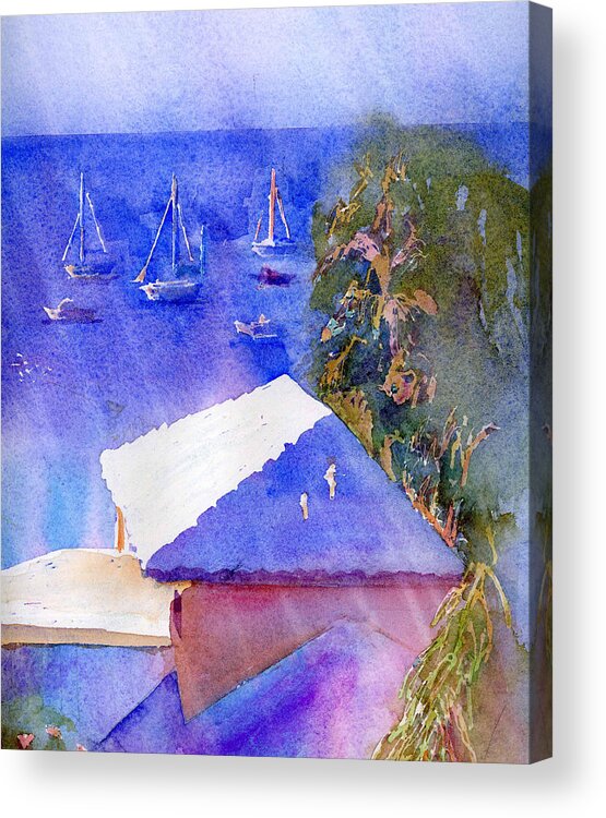 Tropics Acrylic Print featuring the painting Tropical Paradise by Elise Ritter