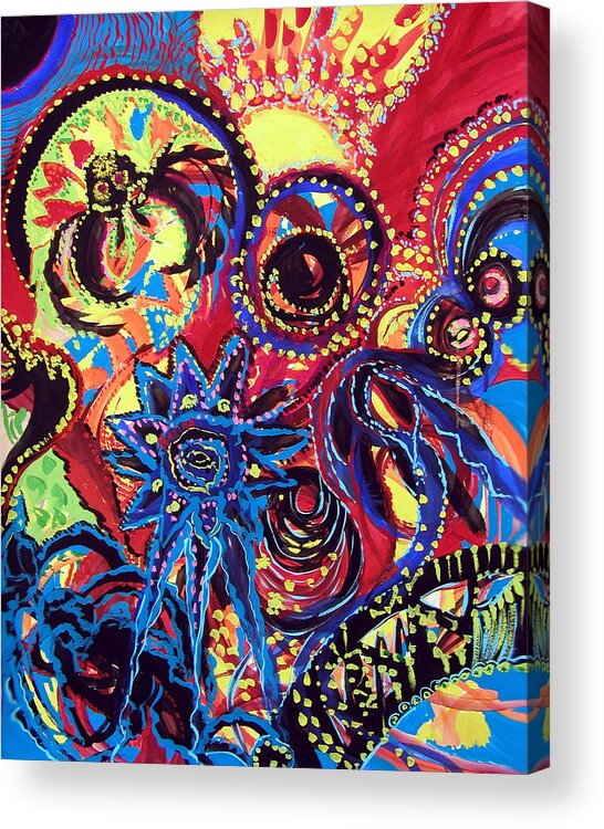 Abstract Acrylic Print featuring the painting Elements Of Creation by Marina Petro
