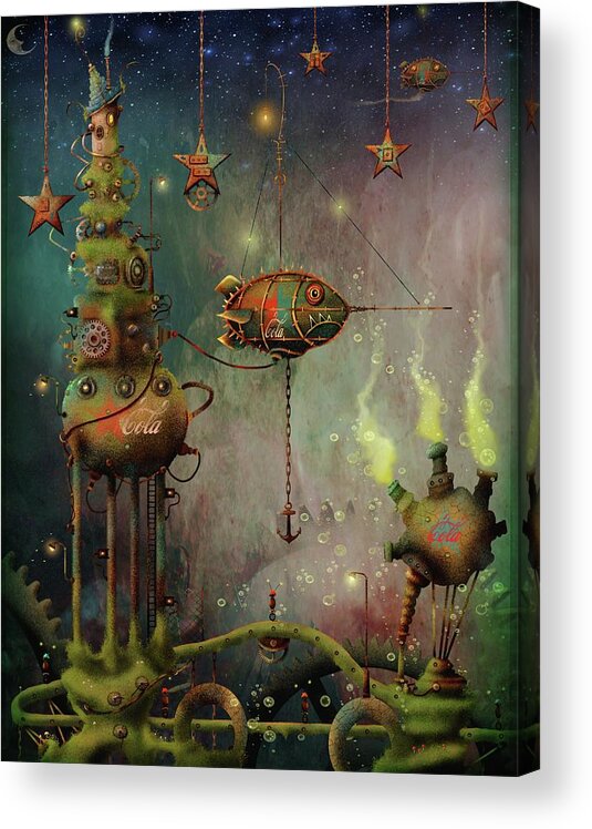 Time Travel Acrylic Print featuring the painting Two Star Cola by Joe Gilronan