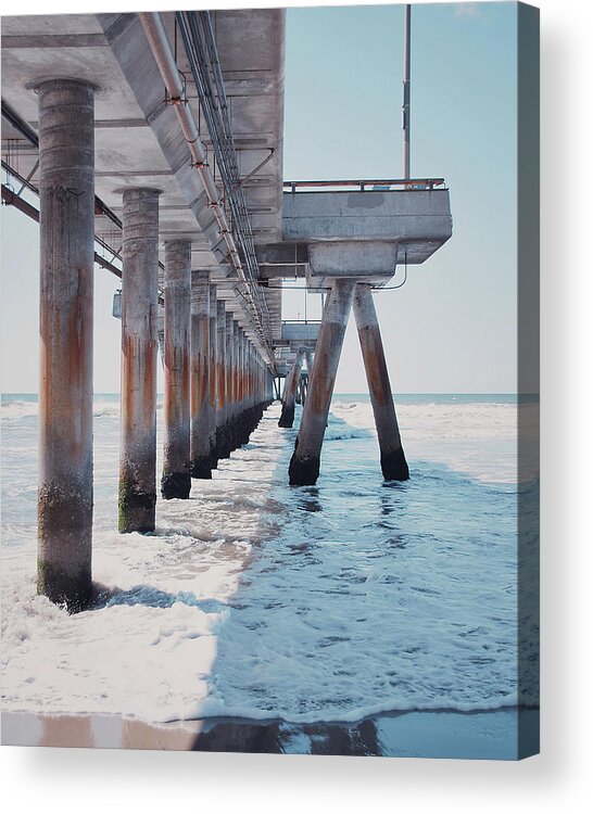 Venice Beach Acrylic Print featuring the photograph Under the pier by Nastasia Cook