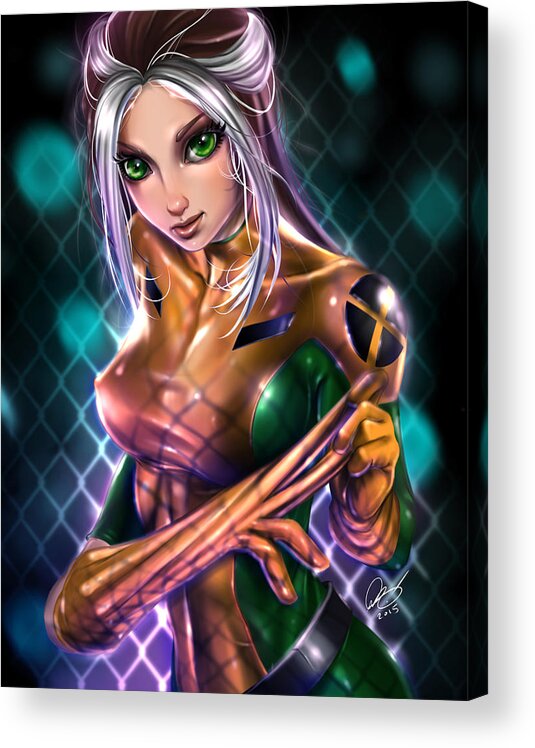 Rogue Acrylic Print featuring the painting Untouchable by Pete Tapang