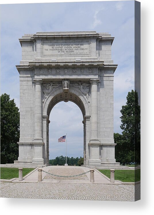 Richard Reeve Acrylic Print featuring the photograph Valley Forge - National Memorial Arch by Richard Reeve