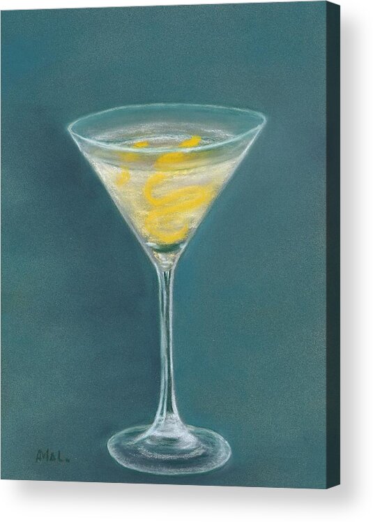 Vesper Acrylic Print featuring the painting Vesper Martini by Anastasiya Malakhova