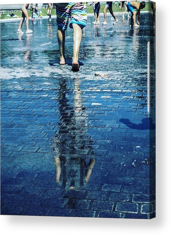 Man Acrylic Print featuring the photograph Walking on the water by Nerea Berdonces Albareda