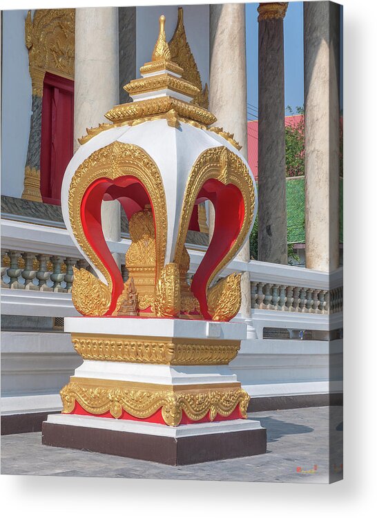 Temple Acrylic Print featuring the photograph Wat Photharam Phra Ubosot Boundary Stone DTHNS0080 by Gerry Gantt