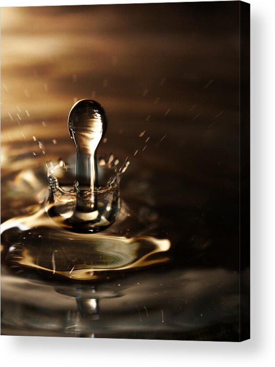Water Drop Acrylic Print featuring the photograph Water Drop Splash by Joe Granita
