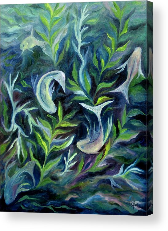 Fishes Acrylic Print featuring the painting Water by FT McKinstry