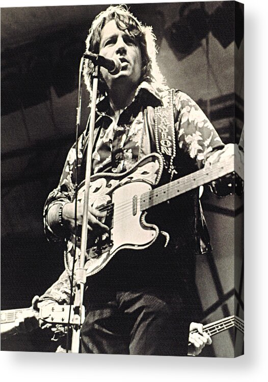 Candid Acrylic Print featuring the photograph Waylon Jennings In Concert, C. 1974 by Everett